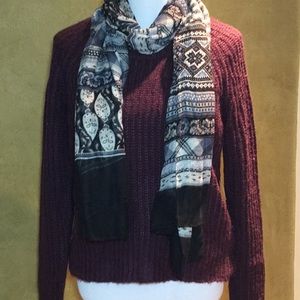 LADIES WINE COLOR WYLD HART SWEATER